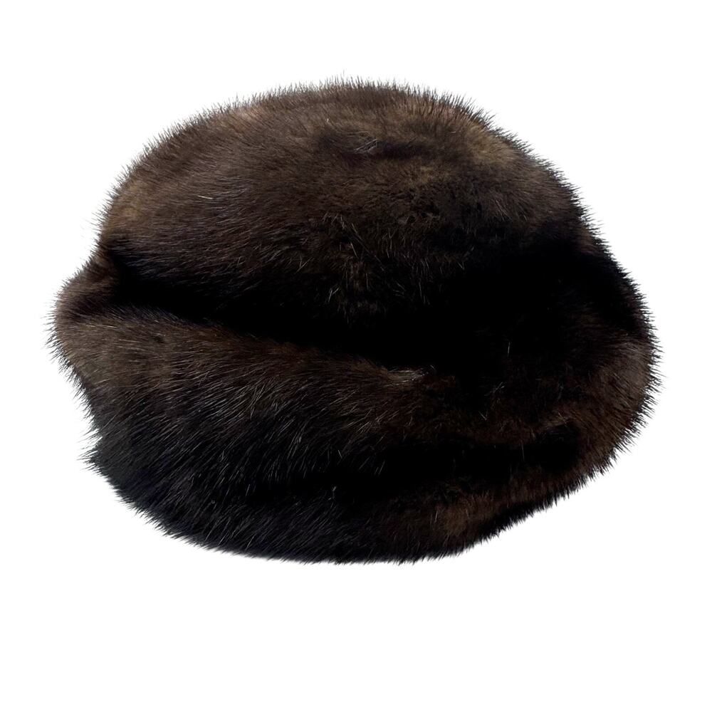 Vintage Real Mink Fur Hat Beanie Furs by Ruzika Villa Park Illinois